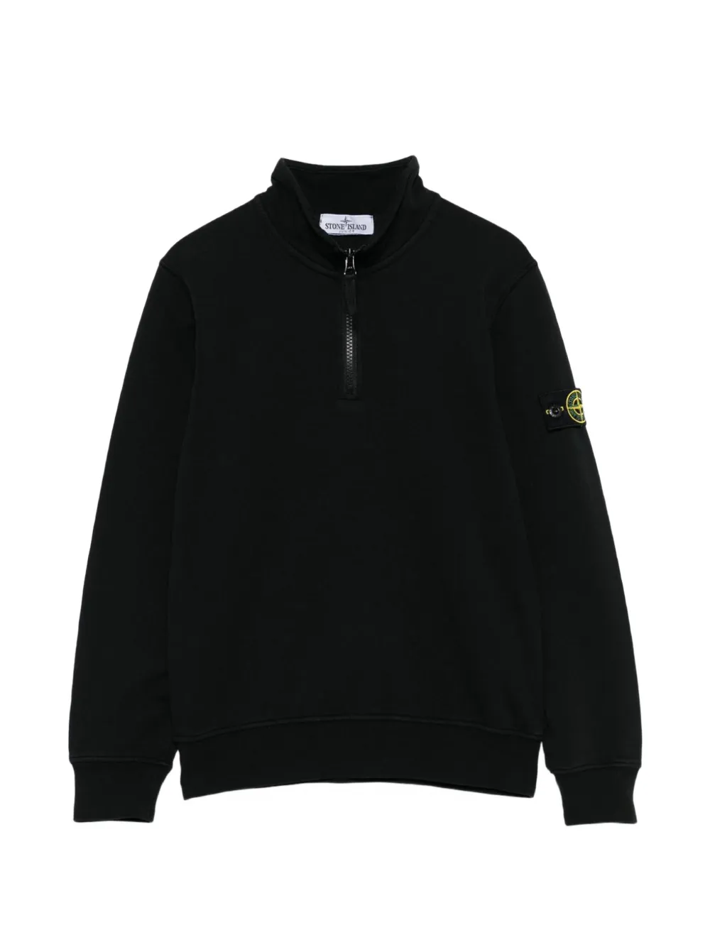 Stone Island Junior half-zip sweatshirt - Nero