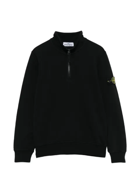 Stone Island Junior sweatshirt med kort lynlås