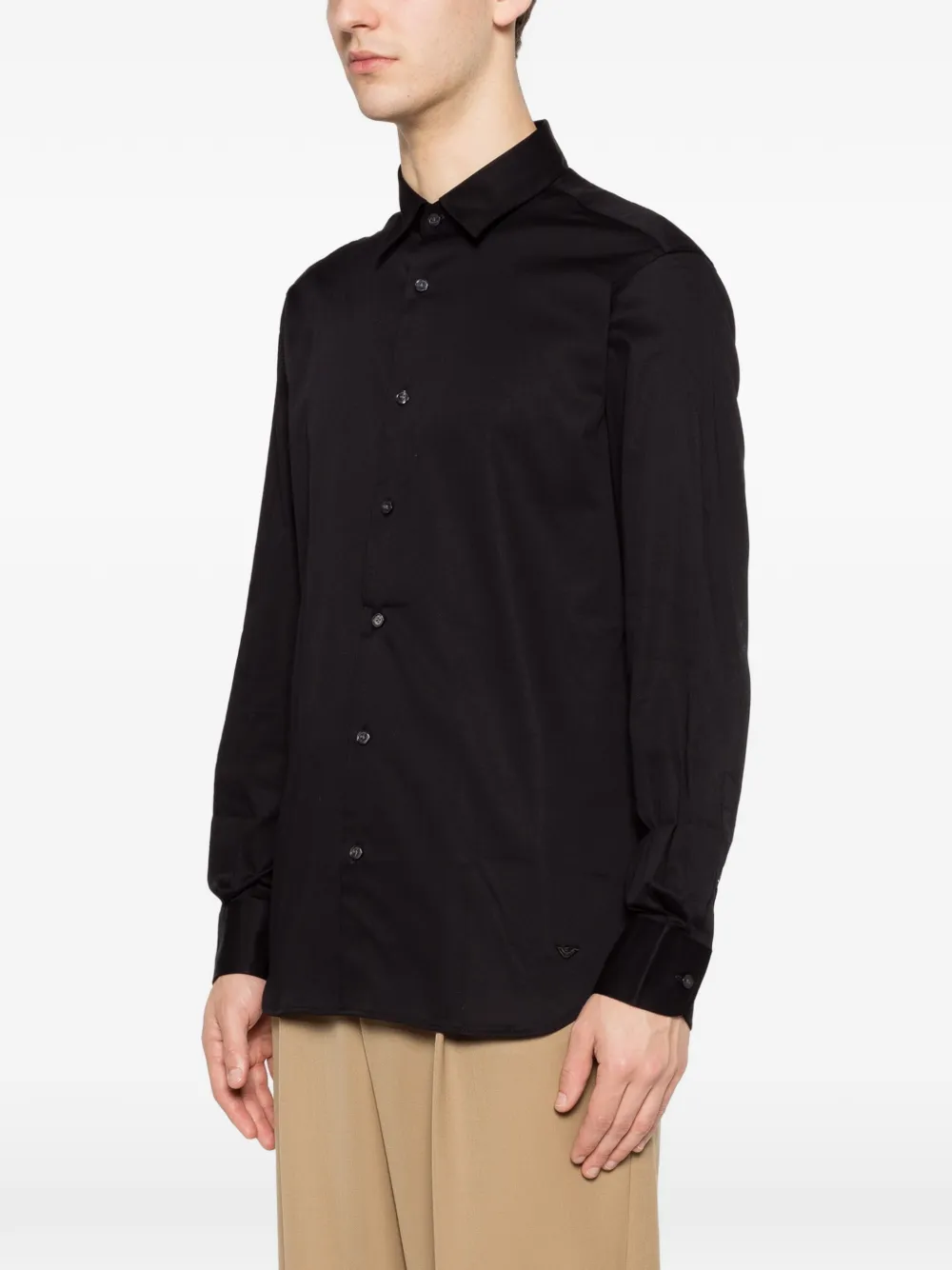 Emporio Armani Overhemd met knopen Zwart
