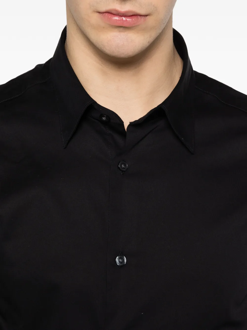 Emporio Armani Overhemd met knopen Zwart