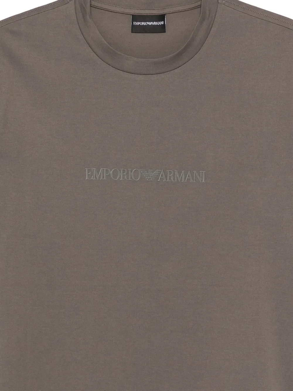 Emporio Armani T-shirt met logo Bruin