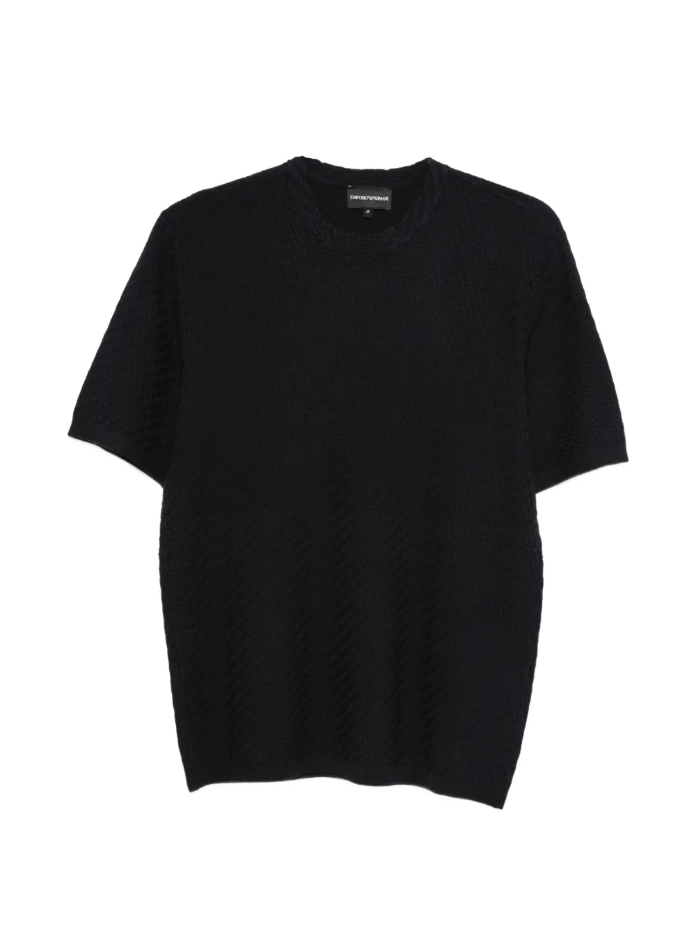 Emporio Armani textured T-shirt - Nero