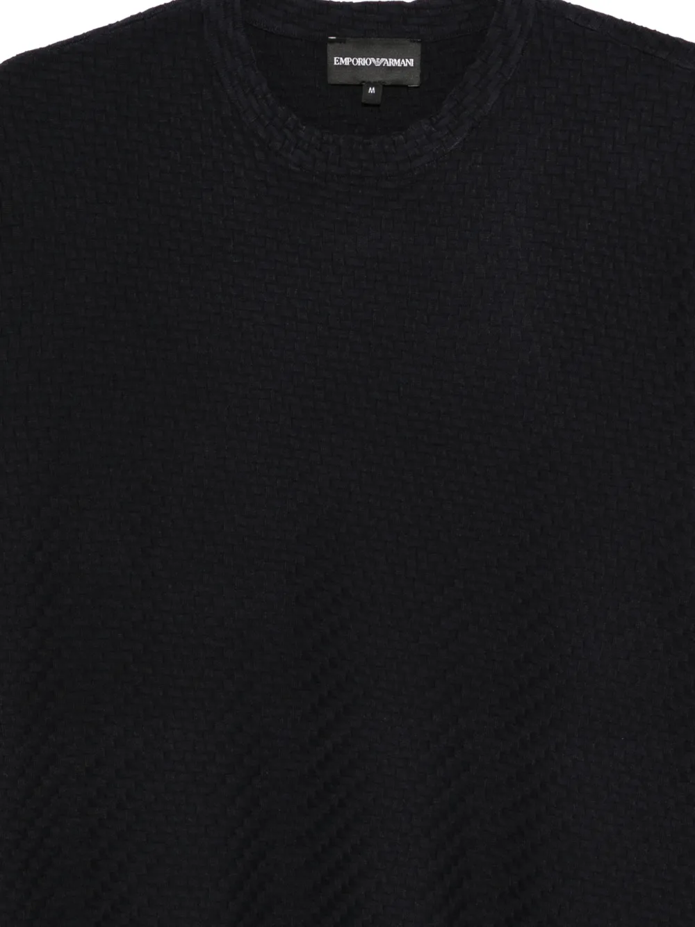 Emporio Armani Getextureerd T-shirt Zwart