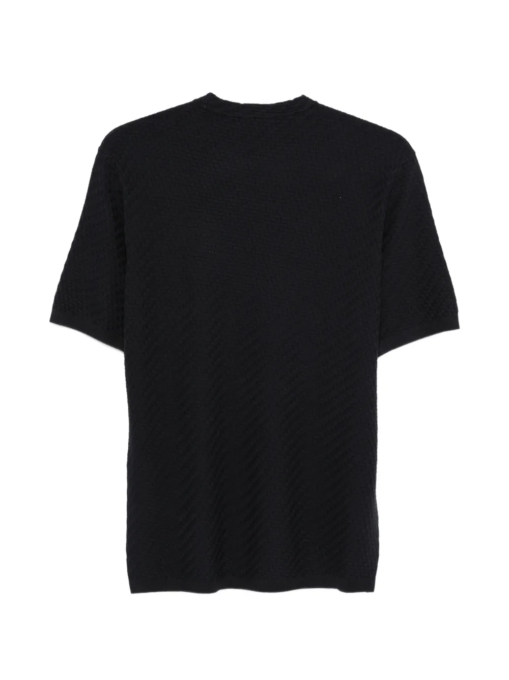 Emporio Armani Getextureerd T-shirt Zwart