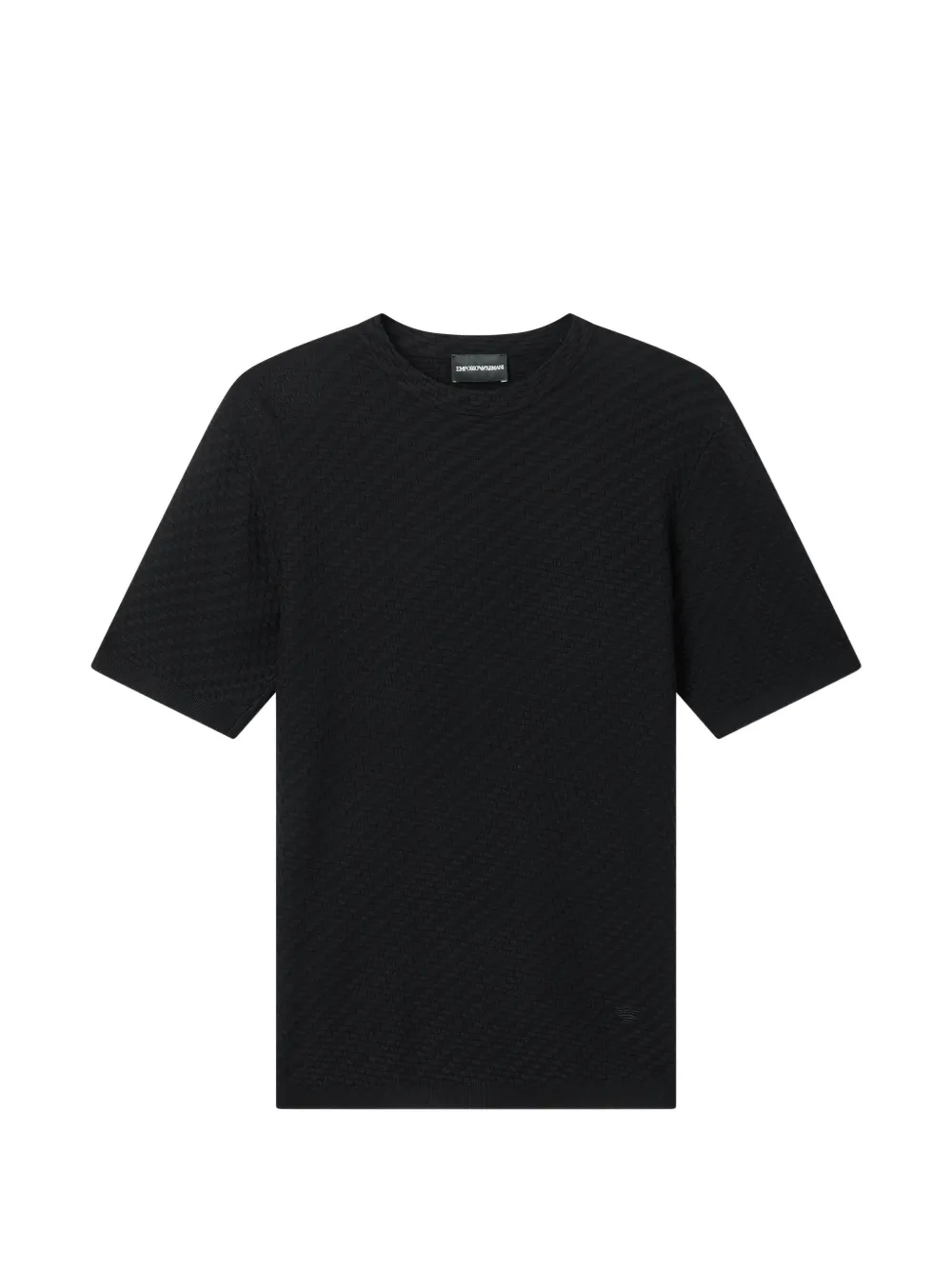 Emporio Armani Getextureerd T-shirt Zwart