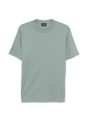 Brunello Cucinelli Camiseta Decote Careca Com Logo | Azul