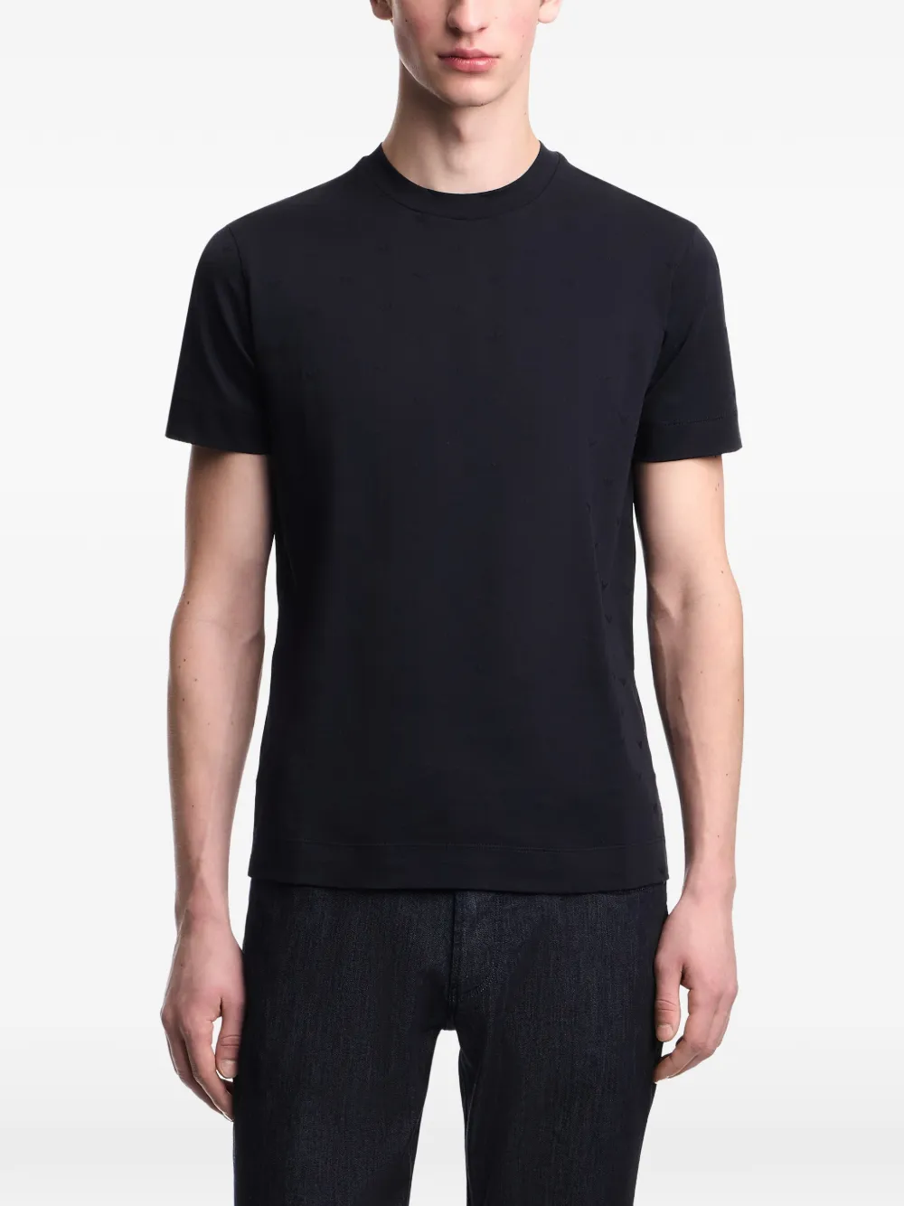 Emporio Armani T-shirt met ronde hals Zwart