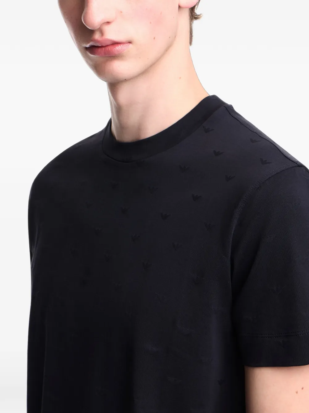 Emporio Armani T-shirt met ronde hals Zwart