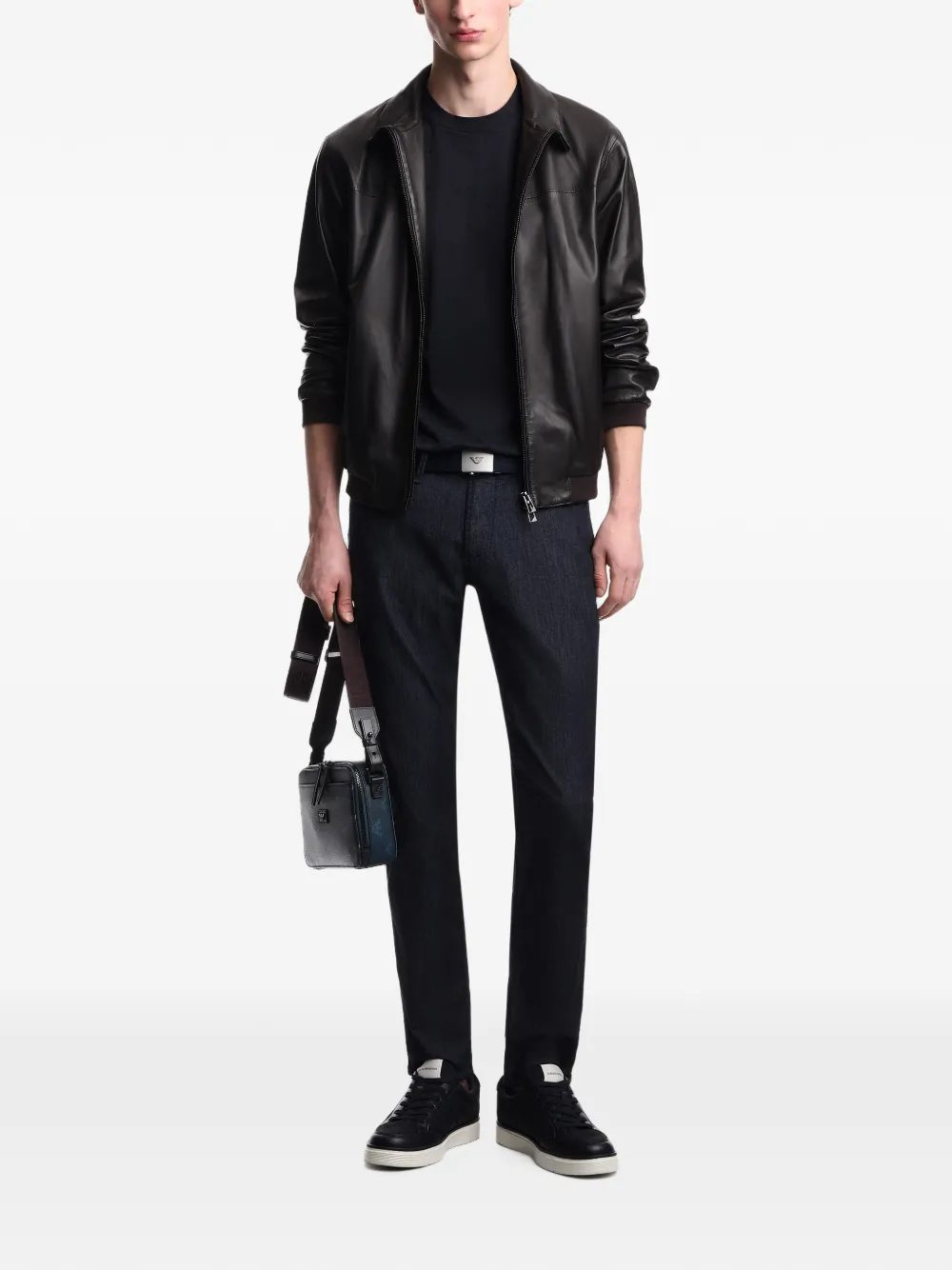 Emporio Armani T-shirt met ronde hals Zwart