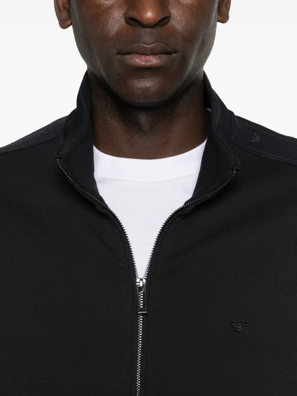 Emporio Armani Sweater met ritsdetail Zwart