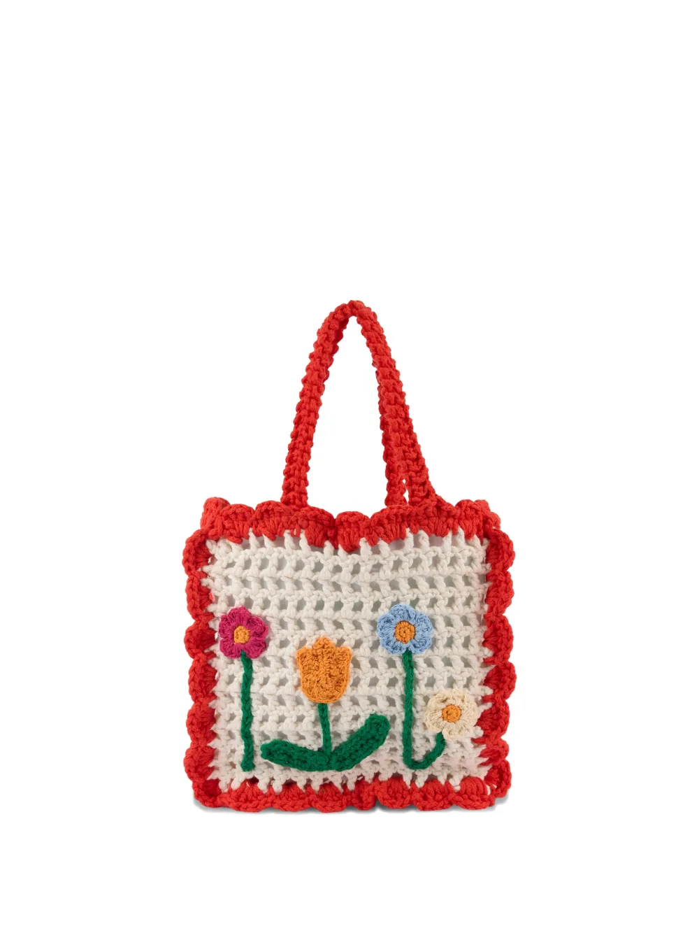 Stella McCartney Kids crochet floral bag - Toni neutri