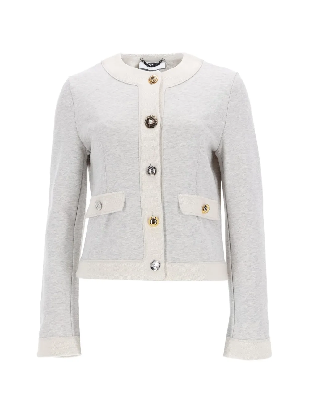 Moschino patch-pocket cardigan - Grigio