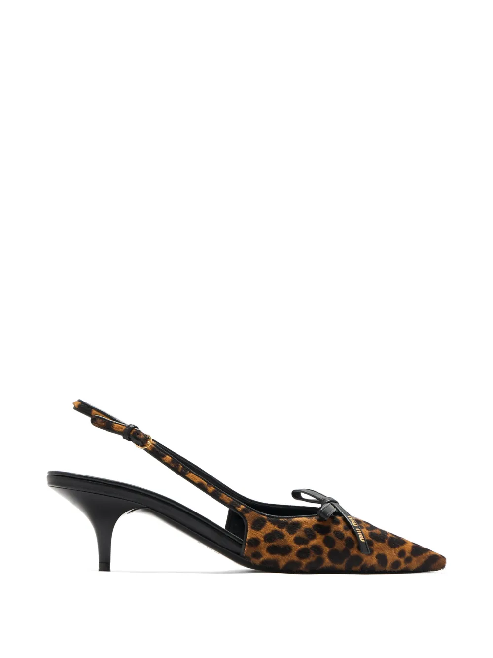 Miu Miu leopard-print heeled pumps - Brown
