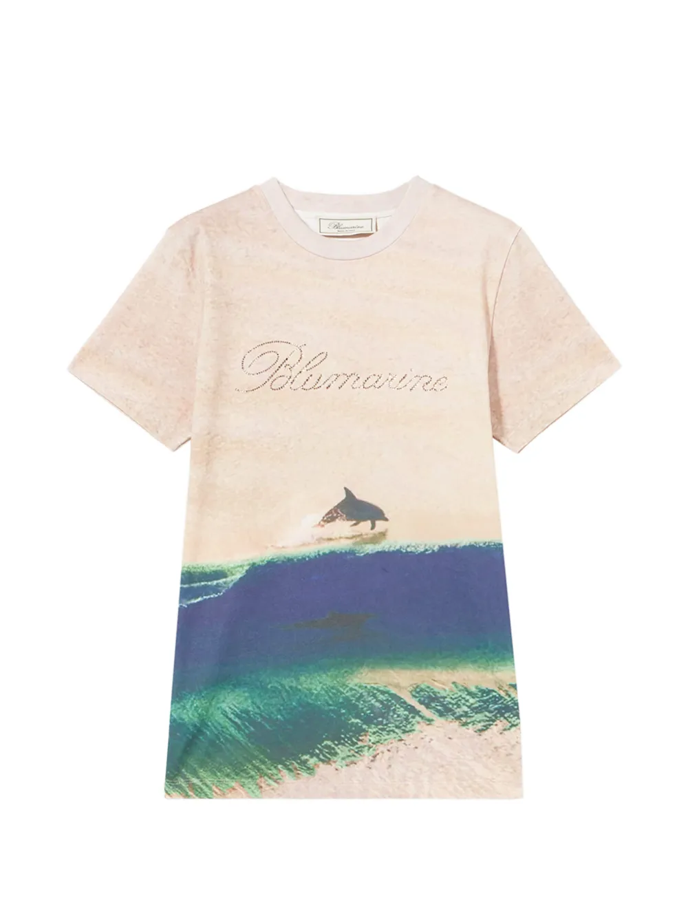 Blumarine print embroidered T-shirt - Toni neutri