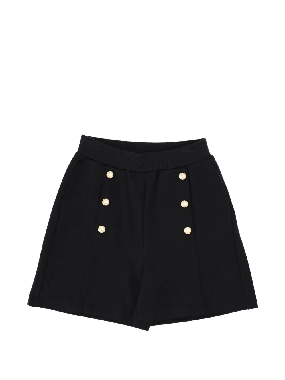Balmain Kids embossed-button jersey shorts - Nero