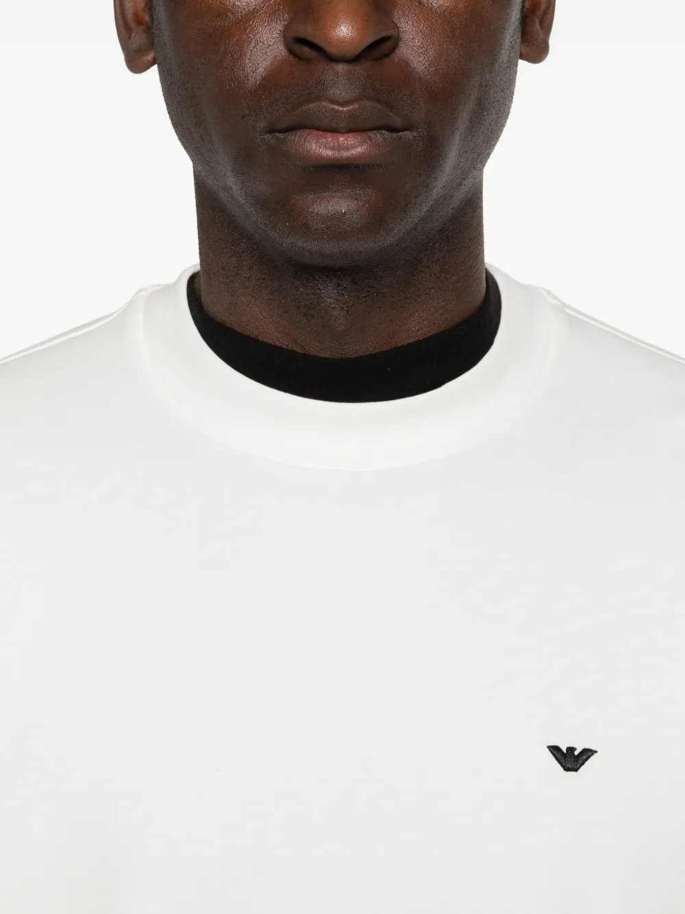 Emporio Armani Sweater met logo Beige