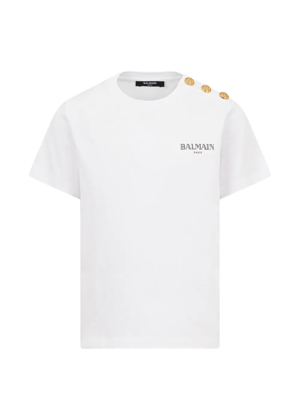 Balmain Kids buttoned T-shirt - Bianco