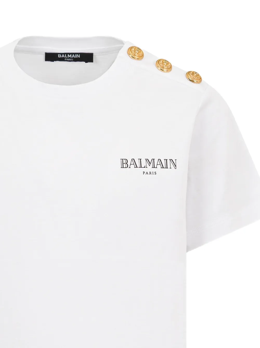  Balmain Kids Buttoned T-shirt - White 