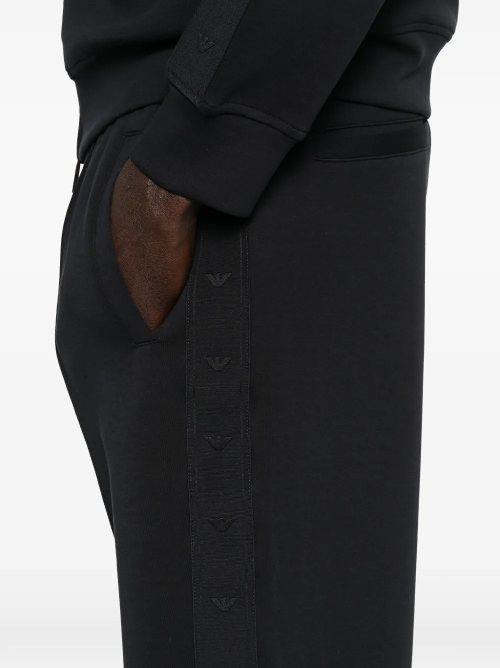 Emporio Armani Broek met afwerking Zwart