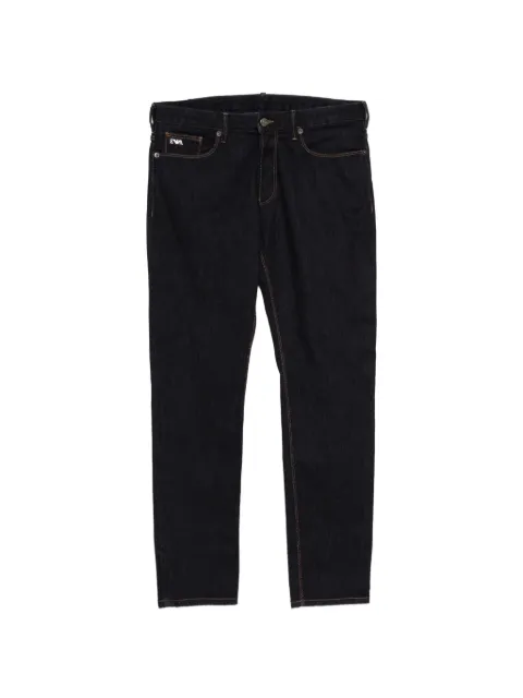 Emporio Armani logo-patch five-pockets jeans