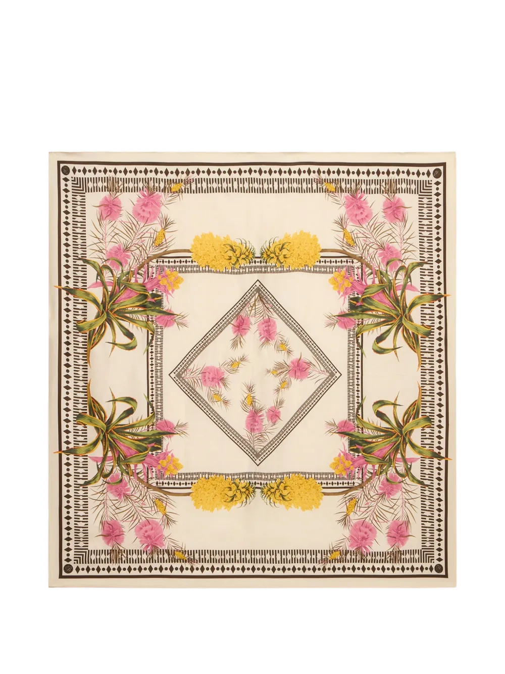 Blumarine logo print scarf - Toni neutri