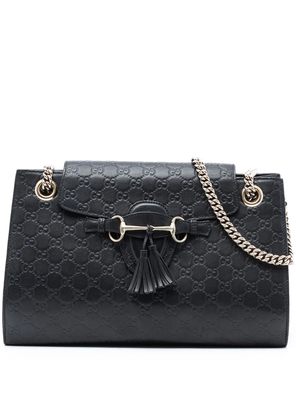 Gucci Pre-Owned 2016-2026 Large Guccissima Emily shoulder bag - Nero