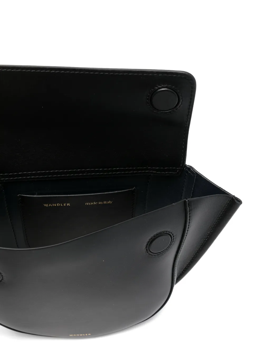 Wandler Shopper met bamboe handvat Zwart