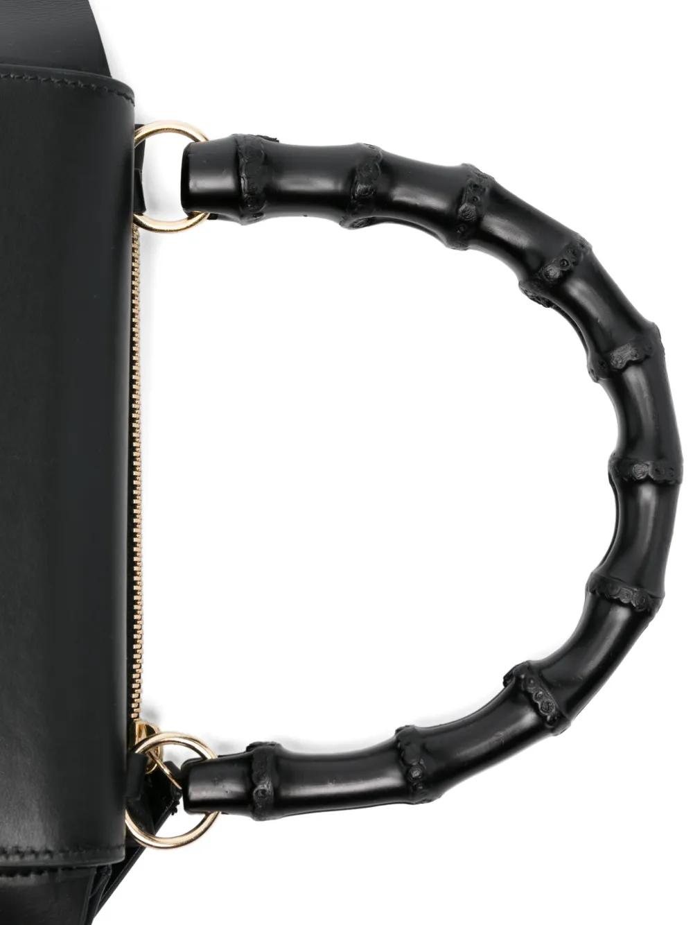 Wandler Shopper met bamboe handvat Zwart