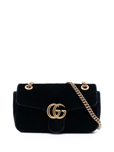 Gucci Pre-Owned 2016-2025 Medium GG Marmont Matelasse Velvet shoulder bag