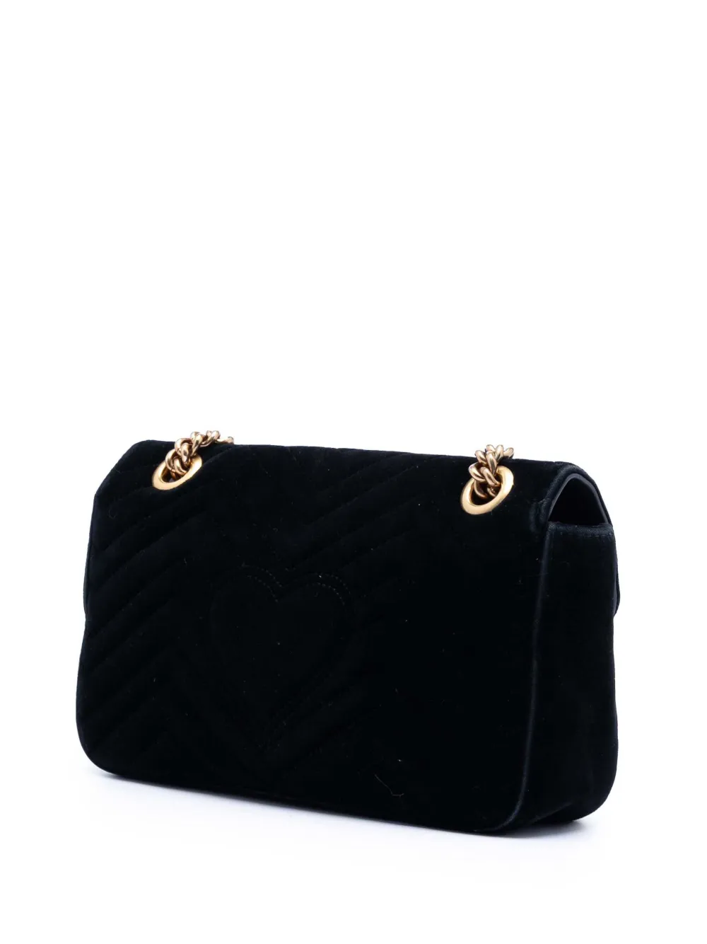 2016-2025 Medium Gg Marmont Matelasse Velvet Shoulder Bag