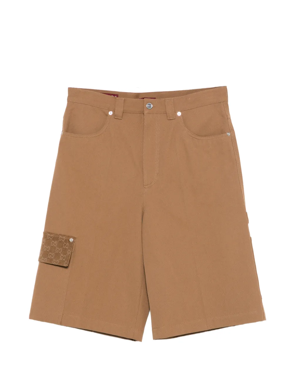 Gucci logo-details shorts - Brown
