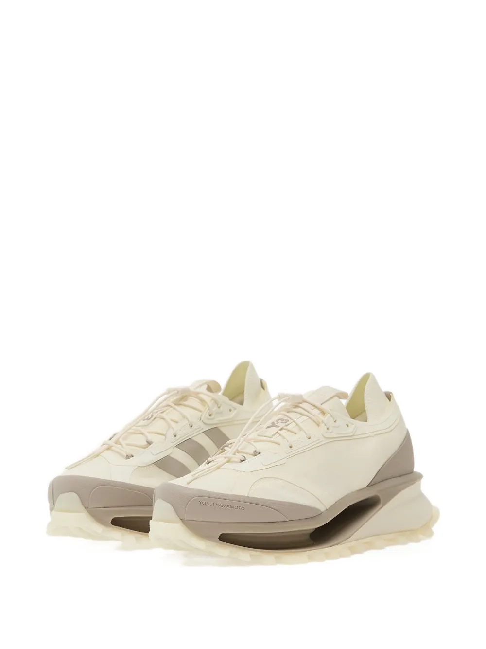 Y-3 x Yohji Yamamoto S-Gendo trail gestreepte sneakers Beige