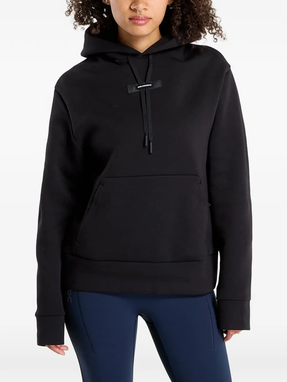 On Felpa con cappuccio Focus Tech - Nero