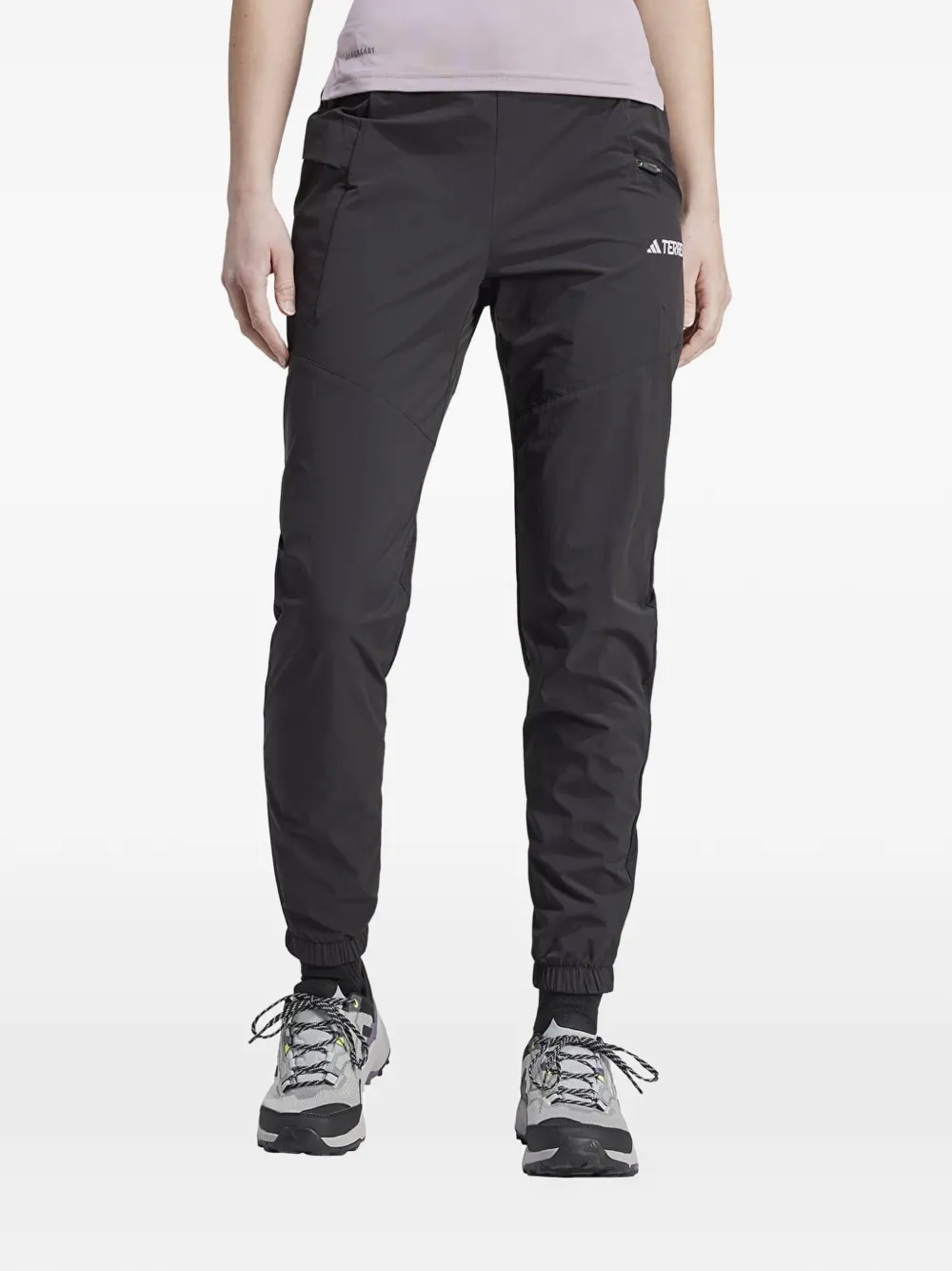 adidas zip-detail trousers - Grigio