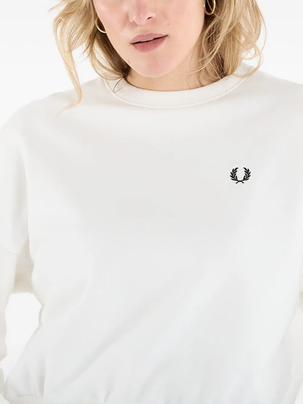 Fred Perry Sweater met afwerking Wit