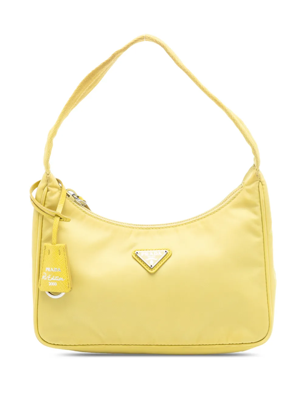 Prada Pre-Owned 2019-2026 Mini Tessuto Re Edition 2000 shoulder bag - Giallo