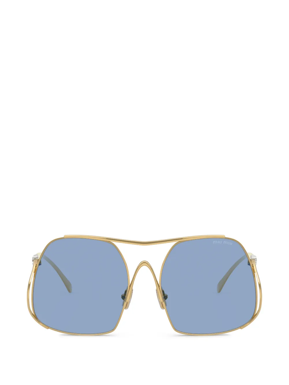 Miu Miu Eyewear geometric-frame sunglasses - Oro