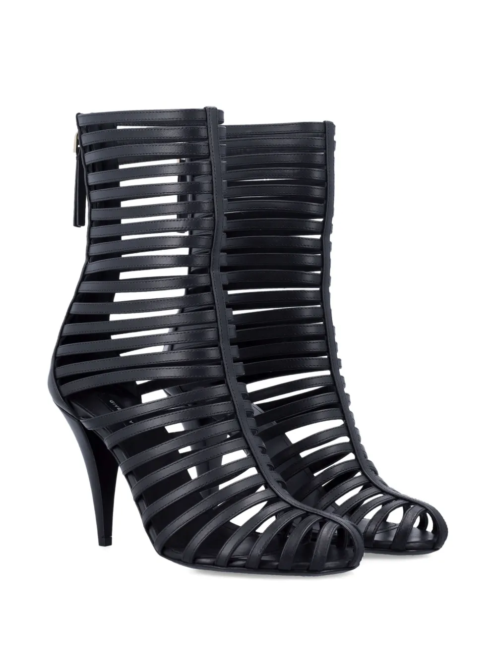 Givenchy Cage ankle boots in leather Zwart