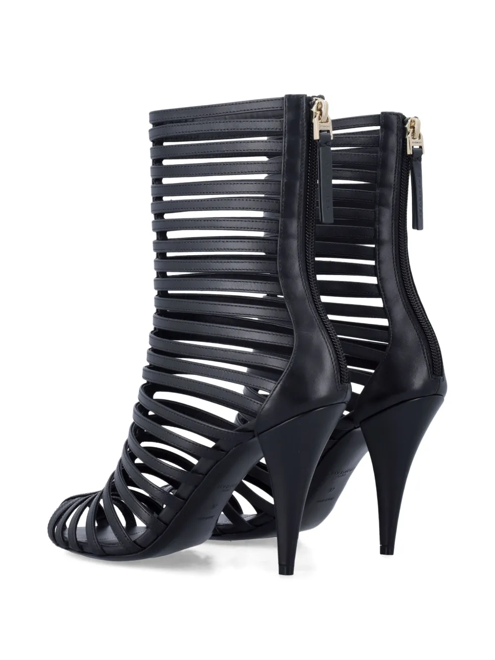 Givenchy Cage ankle boots in leather Zwart