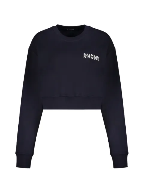 Balmain cropped logo sweatshirt