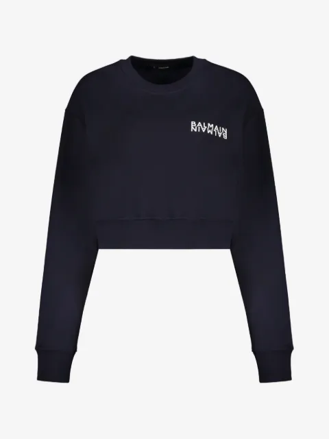 Balmain cropped logo sweatshirt