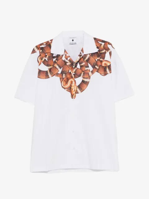 COUNTY OF MILAN snake-print shirt