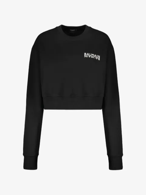 Balmain cropped logo sweatshirt 