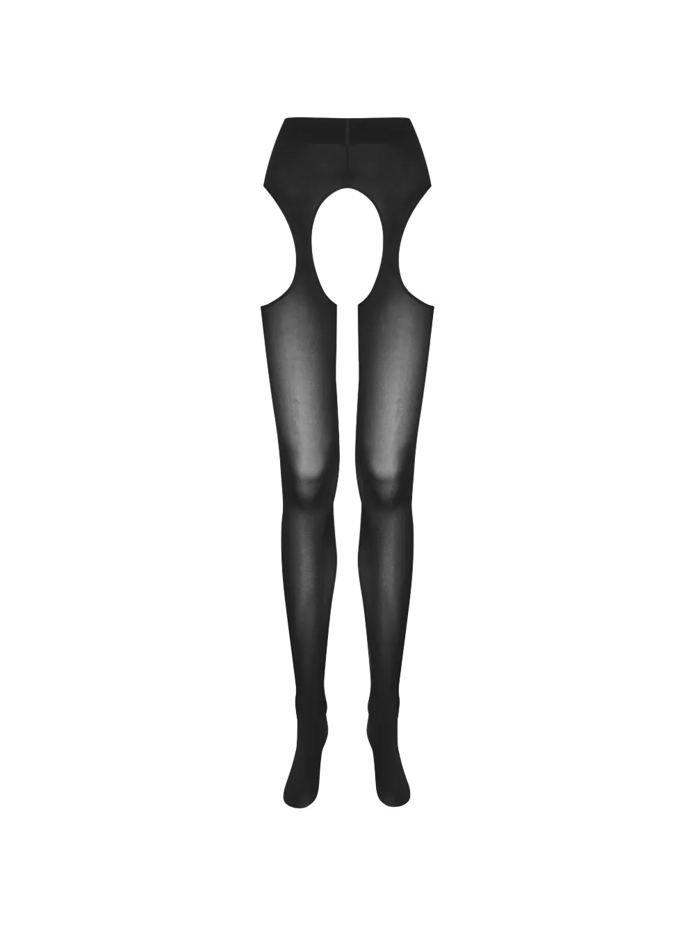 Maison Close open garter tights - Schwarz