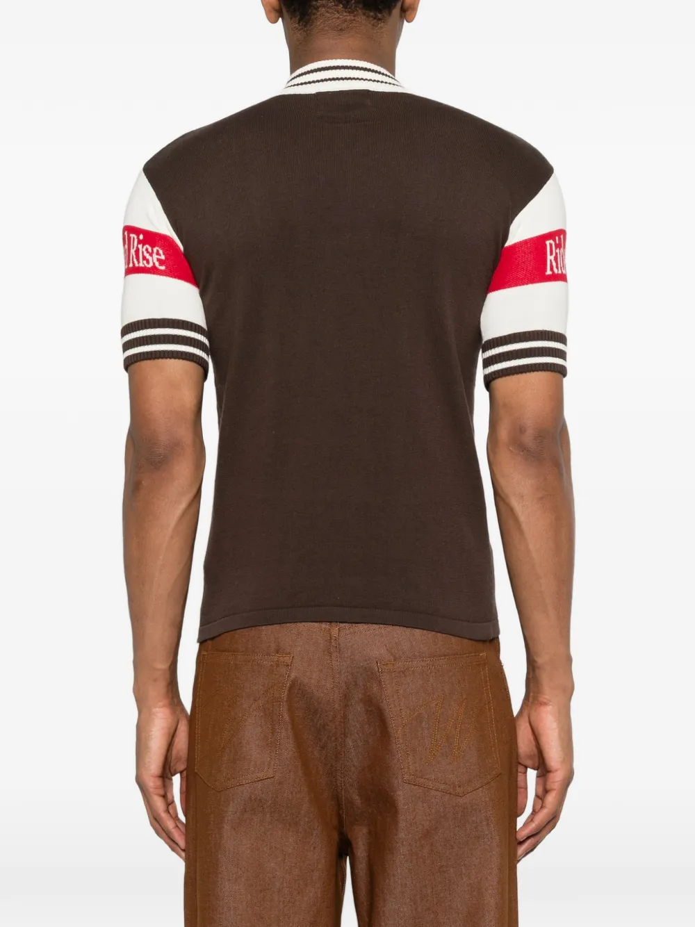 WALK IN PARIS Gestreept T-shirt met korte mouwen Bruin