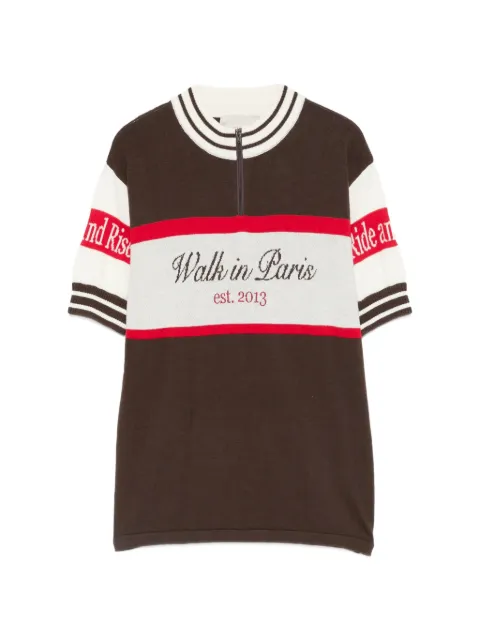 WALK IN PARIS striped short sleeve T-shirt