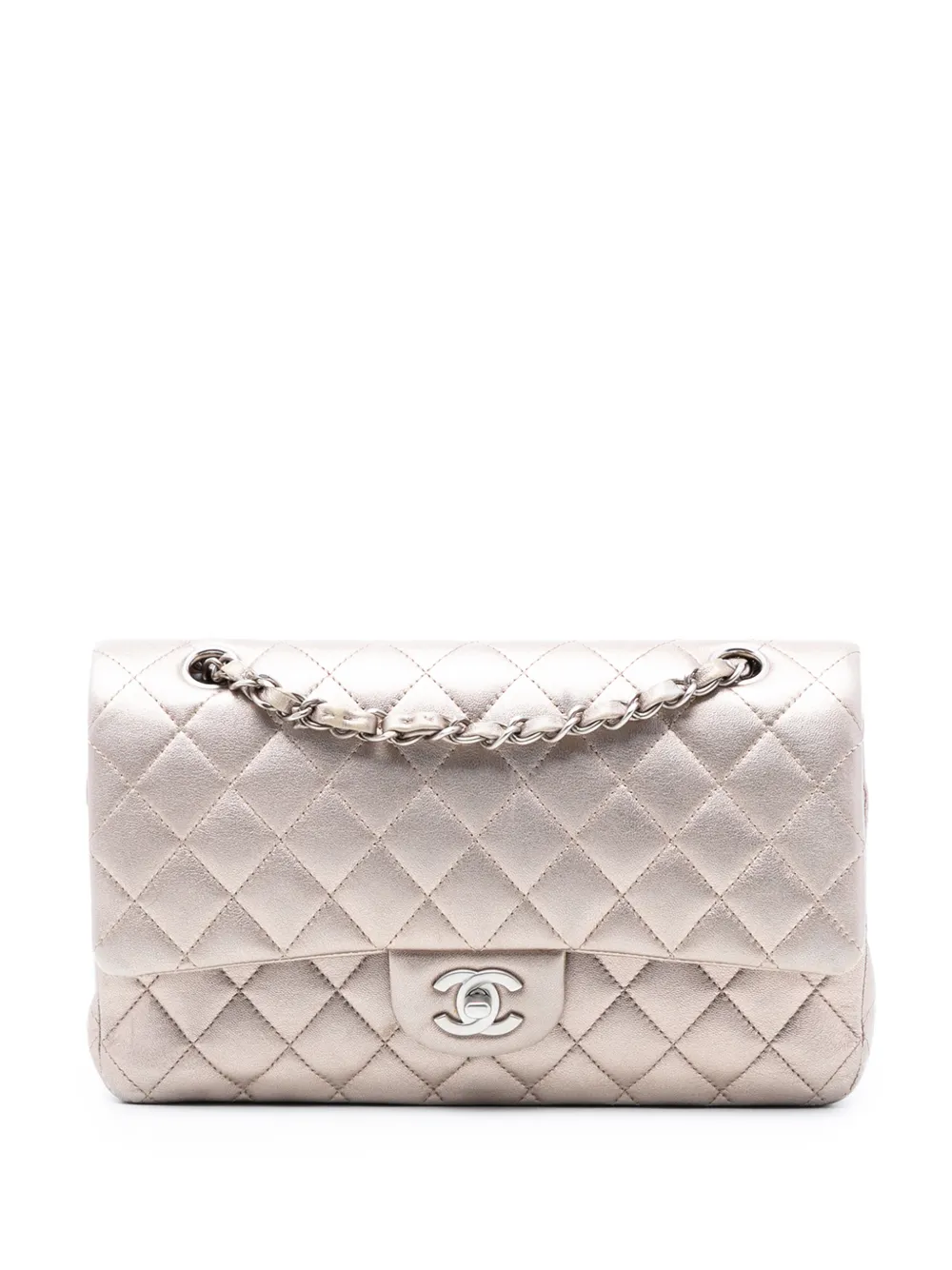 CHANEL Pre-Owned 2010-2011 Medium Classic Metallic Lambskin Double Flap shoulder bag - Oro