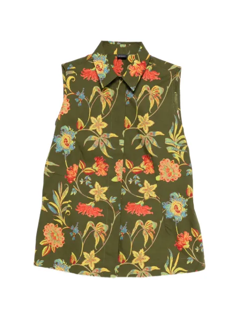 Fay floral-print sleeveless shirt