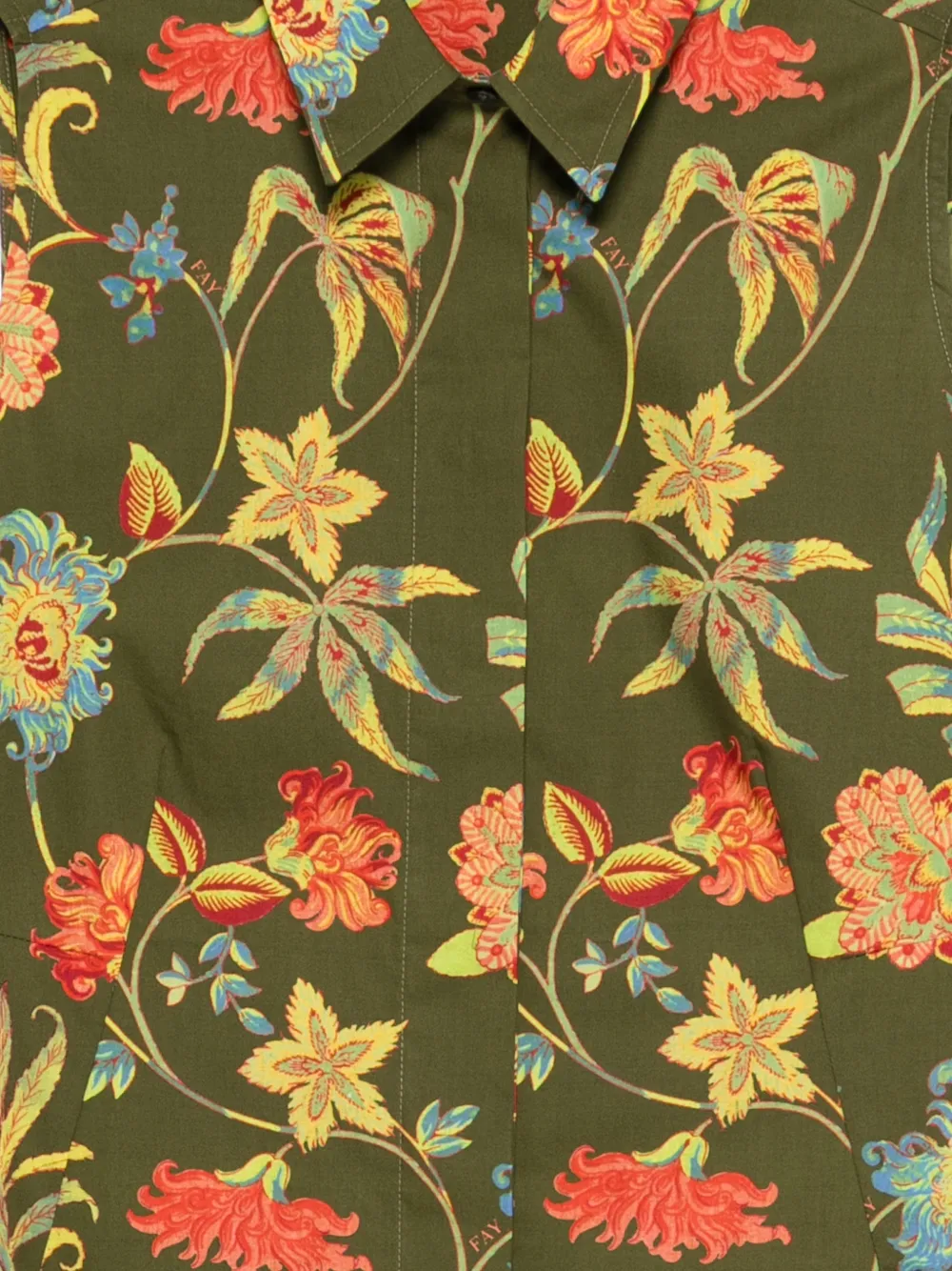  Fay Camisa Con Estampado Floral - Verde 
