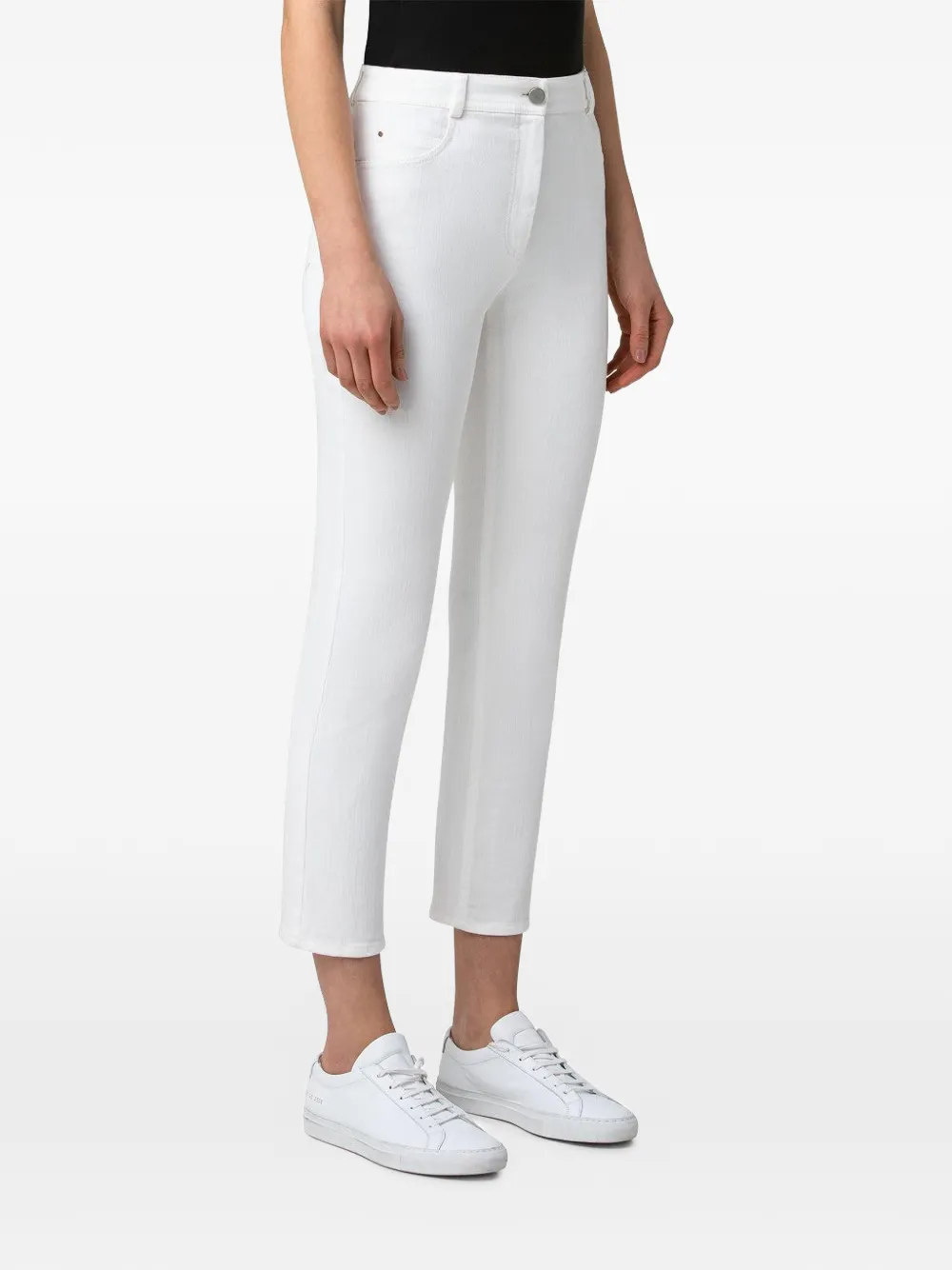  Akris Punto Vaqueros Capri Tobilleros - Blanco 